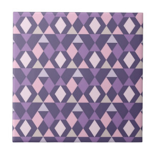 Carreau Motif géométrique arabe pourpre