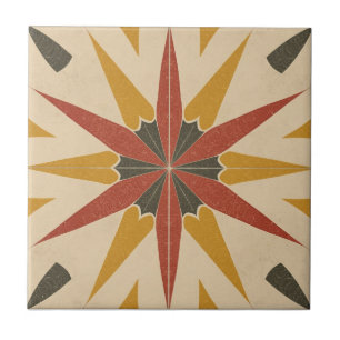 Carreau Motif géométrique atomique rétro vintage du milieu