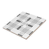 Carreau Motif géométrique | CARRÉ | Lignes | Blanc | (Côté)