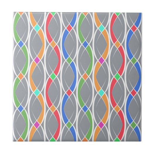 Carreau Motif géométrique coloré. (Devant)