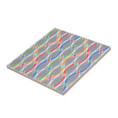 Carreau Motif géométrique coloré. (Côté)