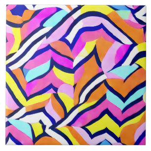 Carreau Motif géométrique coloré artistique