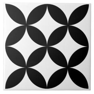 Carreau Motif géométrique de cercle floral moderne