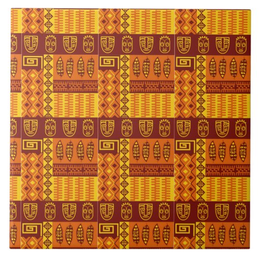 Carreau Motif géométrique de l'art africain (Devant)