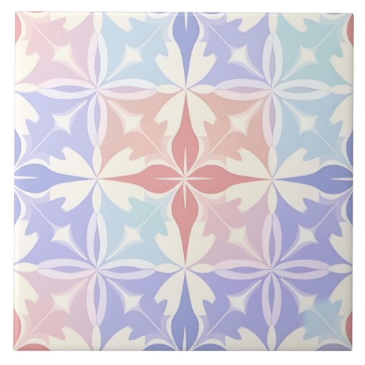 Carreau Motif géométrique de l'art indien coloré (Devant)