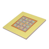 Carreau Motif géométrique de style marocain sur jaune clai (Côté)
