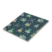 Carreau Motif géométrique de Succulents (Côté)