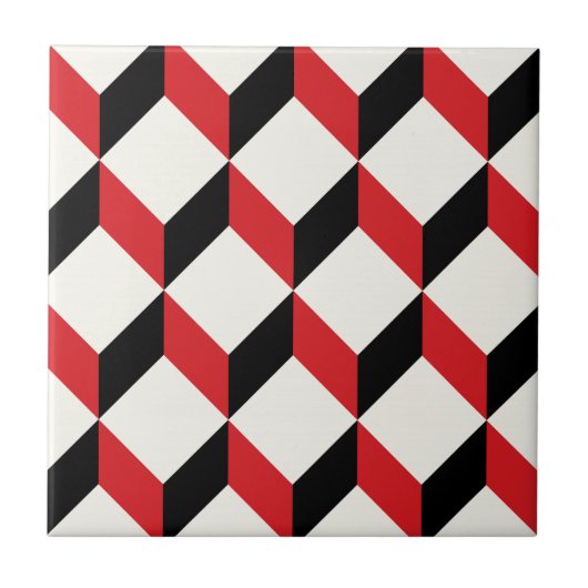 Carreau Motif géométrique du cube 3d - rétro conception (Devant)