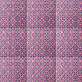 Carreau Motif géométrique en mosaïque bleu violet