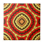 Carreau Motif géométrique en mosaïque orientale rouge vif (Devant)
