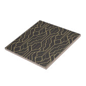 Carreau Motif géométrique en or noir | Art déco (Côté)