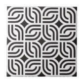 Carreau Motif géométrique gris foncé blanc (Devant)