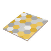 Carreau Motif Géométrique Hexagonal Gris Jaune (Côté)