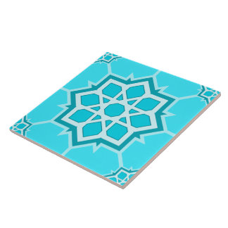 Carreau Motif géométrique islamique bleu clair sans coutur