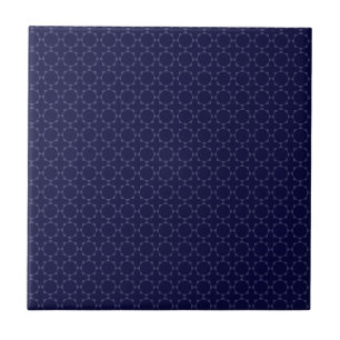 Carreau Motif géométrique islamique bleu foncé