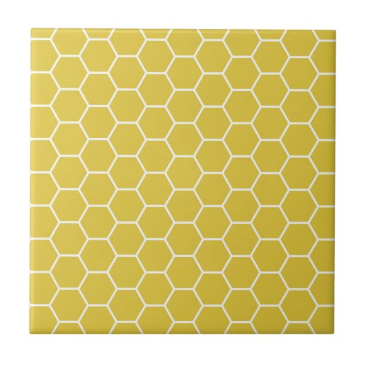 Carreau Motif géométrique jaune à la mode d'hexagone de (Devant)