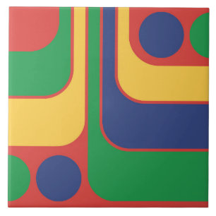 Carreau motif géométrique les années 70 style Vintage rétr