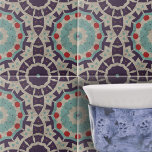Carreau Motif géométrique marocain coloré et désorganisé<br><div class="desc">Ce carrelage en céramique présente un design dynamique et complexe, à la fois attrayant et élégant. Le style graphique rappelle les motifs boho et ethnique, évoquant souvent l'art des motifs marocains ou indiens. La surface du carrelage est riche en détails texturés à l’allure de pierre. Le carrelage pourrait servir à...</div>
