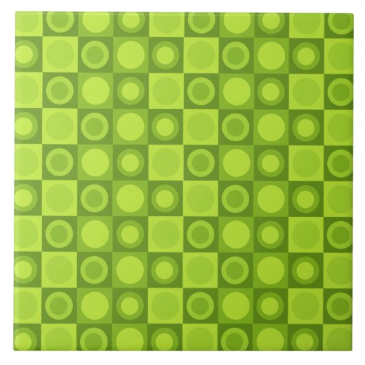 Carreau Motif géométrique MCM rétro Chartreuse (Devant)
