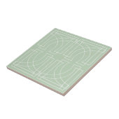 Carreau Motif Géométrique Moderne Vert Sauge (Côté)