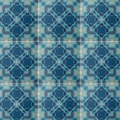 Carreau Motif géométrique Mosaïque bleu doux et Indigo