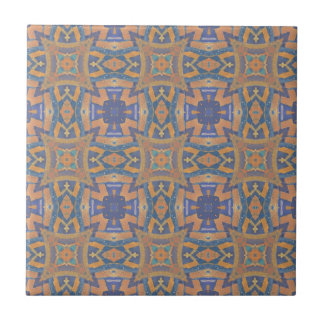 Carreau Motif géométrique mosaïque marocaine violet orange