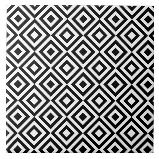 Carreau Motif géométrique noir et blanc (Devant)