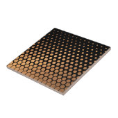 Carreau Motif géométrique noir et d'or (Côté)