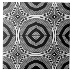 Carreau motif géométrique noir vintage