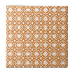 Carreau motif géométrique orangé moderne<br><div class="desc">Tuile de céramique motif géométrique orangée moderne</div>