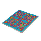 Carreau Motif géométrique psychédélique coloré (Côté)