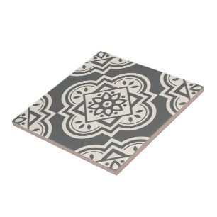 Carreau Motif géométrique Quatrefoil décoratif en céramiqu