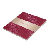 Carreau Motif géométrique rose élégant d'or et de (Côté)