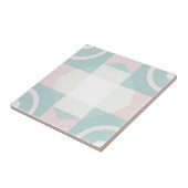 Carreau Motif géométrique rose et vert (Côté)