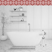 Carreau Motif géométrique Rouge et blanc