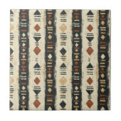 Carreau Motif géométrique rustique en boue séchée (4) (Devant)