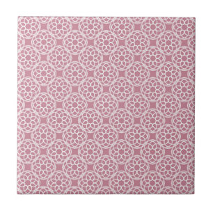 Carreau Motif géométrique sans couture rose blanc