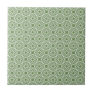 Carreau Motif géométrique sans couture vert sauge blanc