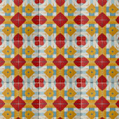 Carreau Motif géométrique texturé jaune rouge
