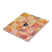 Carreau Motif géométrique Triangle souple | Monogramme (Côté)