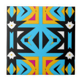 Carreau Motif géométrique tribal coloré Abstrait (Devant)