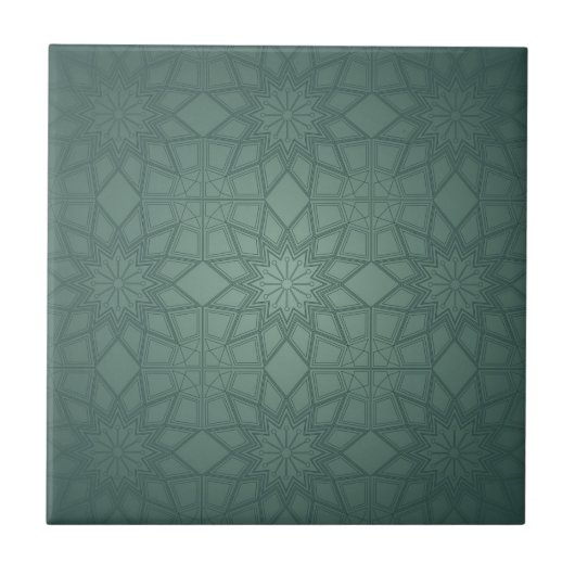Carreau Motif géométrique vert sauge (Devant)