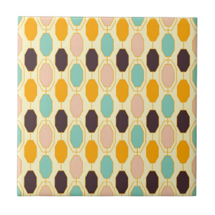 Carreau Motif géométrique vibrant avec des rangées de s
