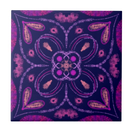 Carreau Motif géométrique violet moderne (Devant)