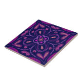 Carreau Motif géométrique violet moderne (Côté)