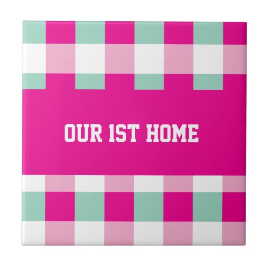 Carreau Motif Gingham Notre 1ère Maison (Devant)