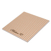 Carreau Motif Gingham Orange Chaud Mignon (Côté)
