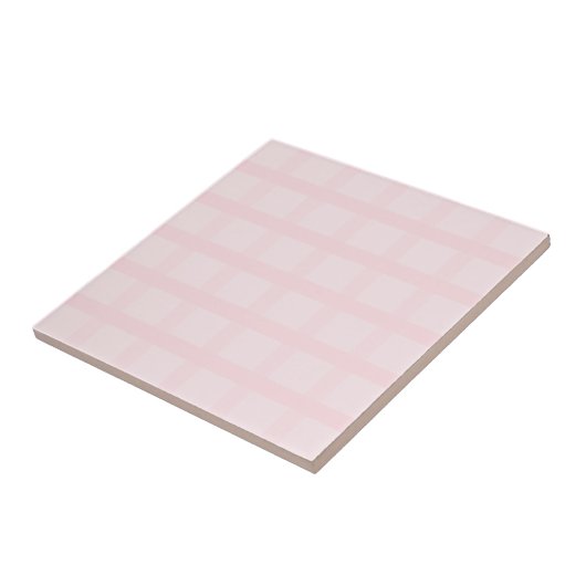 Carreau Motif Gingham Rose Bubble et Lavande (Côté)