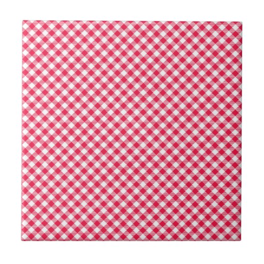 Carreau Motif Gingham Rouge et Blanc Classique Rustique (Devant)