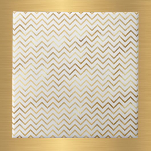 Carreau Motif Glam Gold Chevron